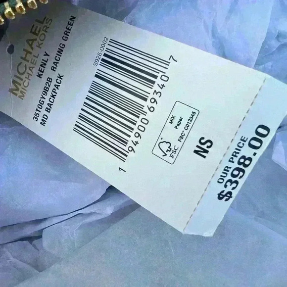 Michael Kors Kenly Backpack Medium MK Signature Racing Green - Picture 8 of 12